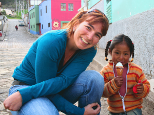 Frau mit Kind in Guamote