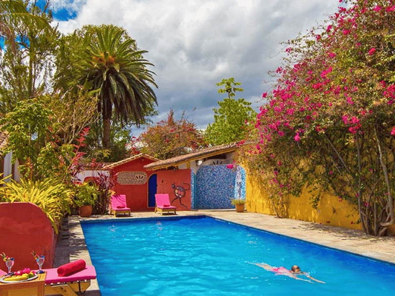 Pool der Unterkunft in Ibarra, Ecuador