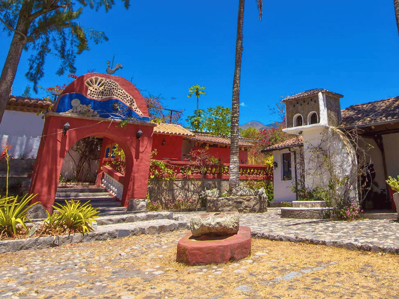 Unterkunft auf einer ehemaligen Hacienda bei Ibarra, Ecuador