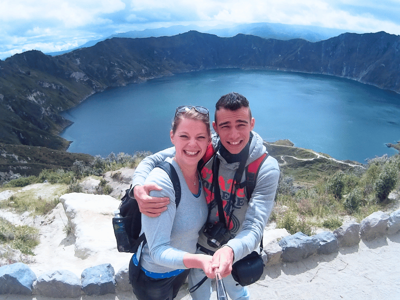 Paar an der Quilotoa Lagune