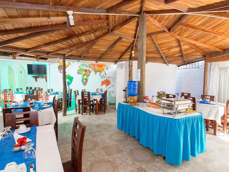 Einfaches Hotel auf Isabela, Galapagos