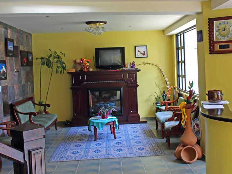Hotellobby in Banos, Ecuador