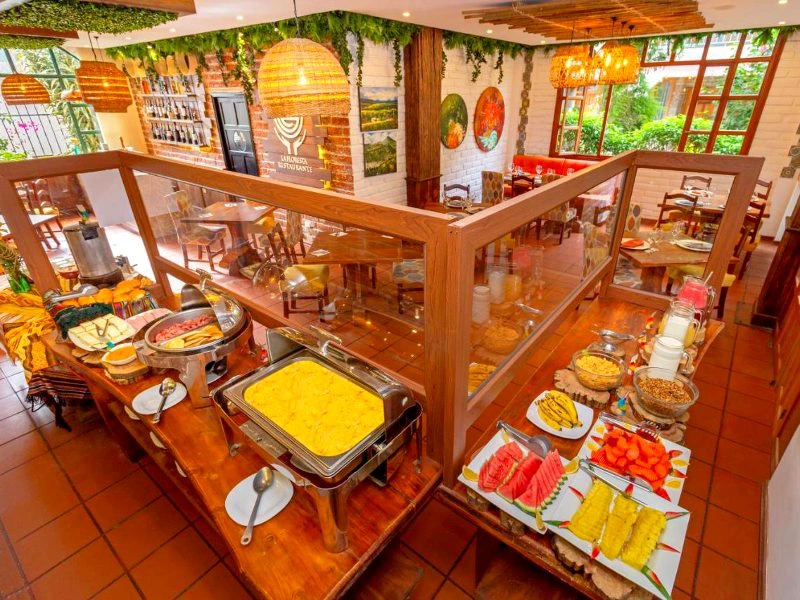 Essen im Hotel in Banos, Ecuador