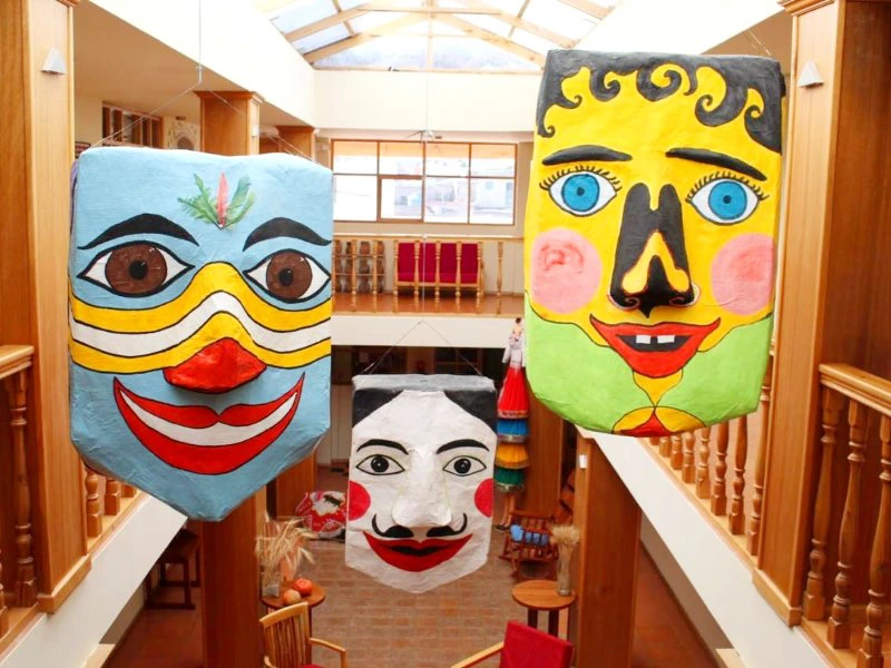 Dekoration im Guesthouse in Guamote, Ecuador