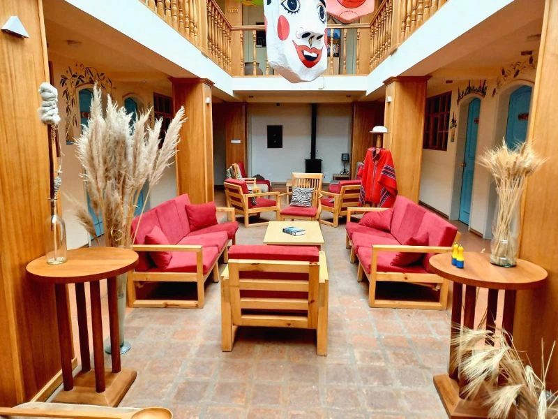 Lobby im Guesthouse in Guamote, Ecuador