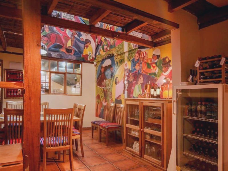 Frühstücksraum in Guamote, Ecuador