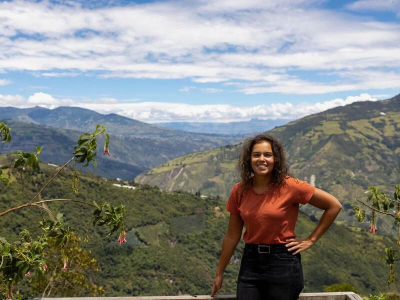 Reisende bei Banos, Ecuador