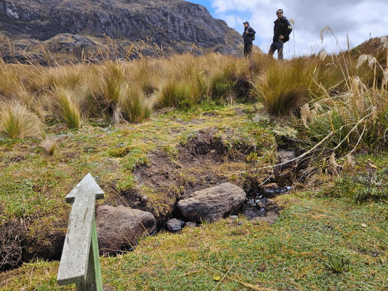 Zwei Männer beim Wandern im Cajas Nationalpark