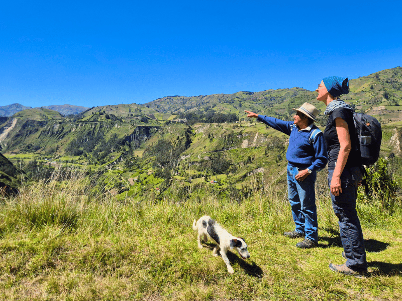 Gruppe beim Quilotoa Trekking bei Isinlivi in Ecuador