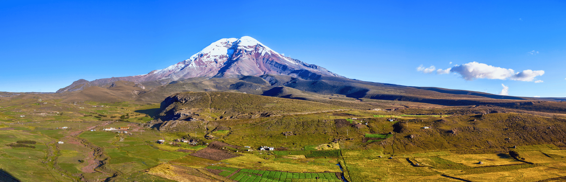 Blick auf den Chimborazo in Ecuador
