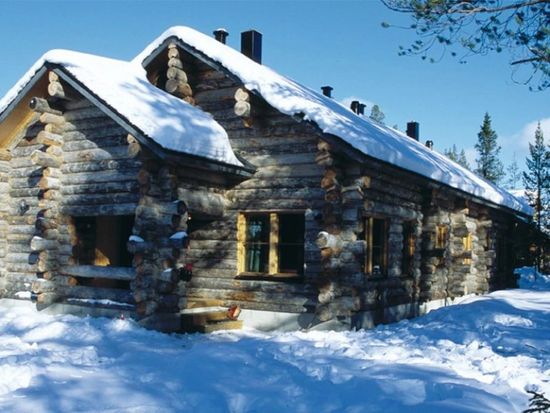 Blockhütte in Lappland