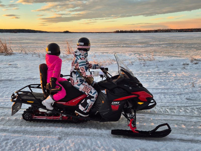 Schneemobiltour in Lappland