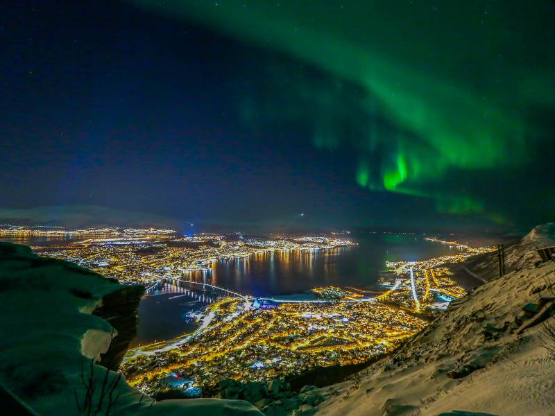 Nordlichter über Tromsø
