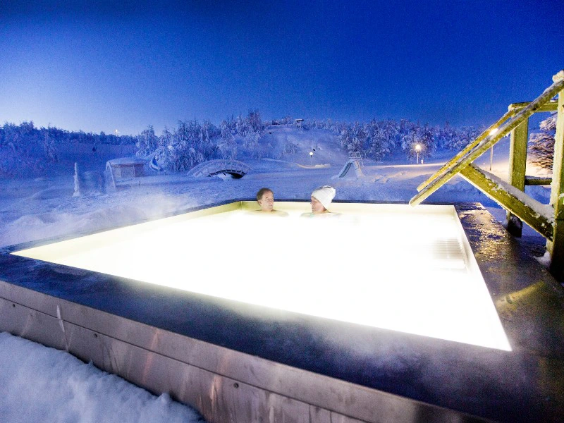 Jacuzzi in Kiruna, Lappland