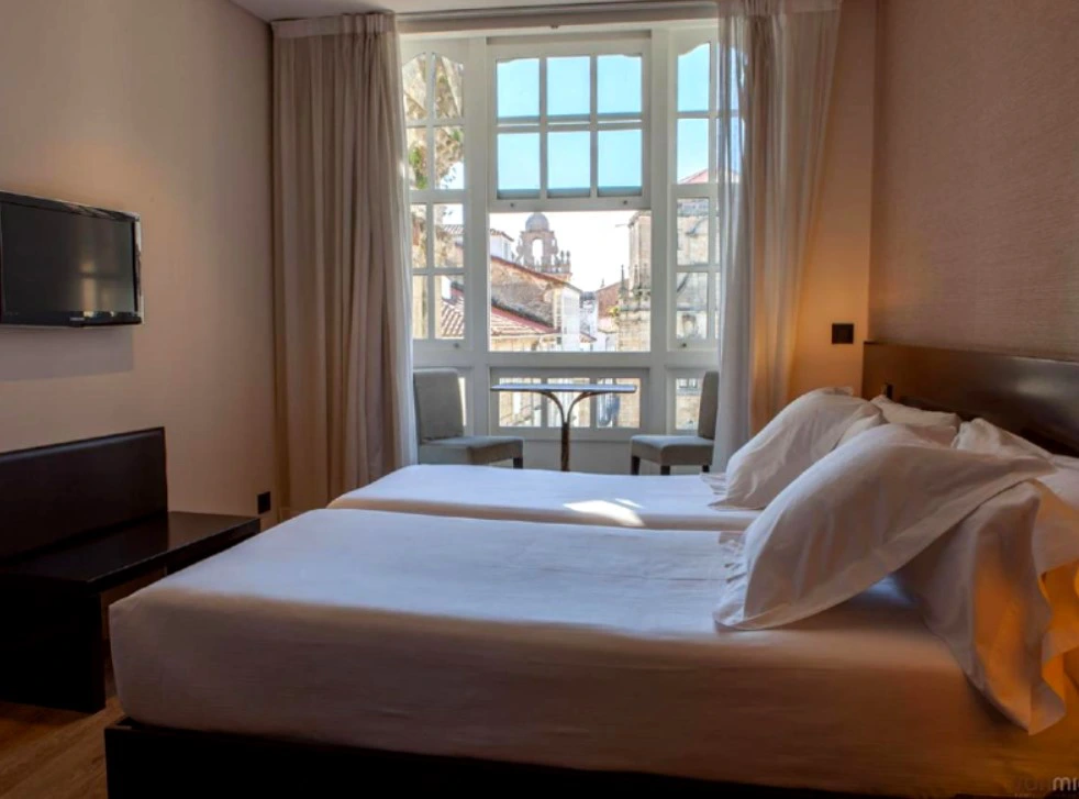 Zimmer des Hotels in Sanatiago de Compostela, Spanien