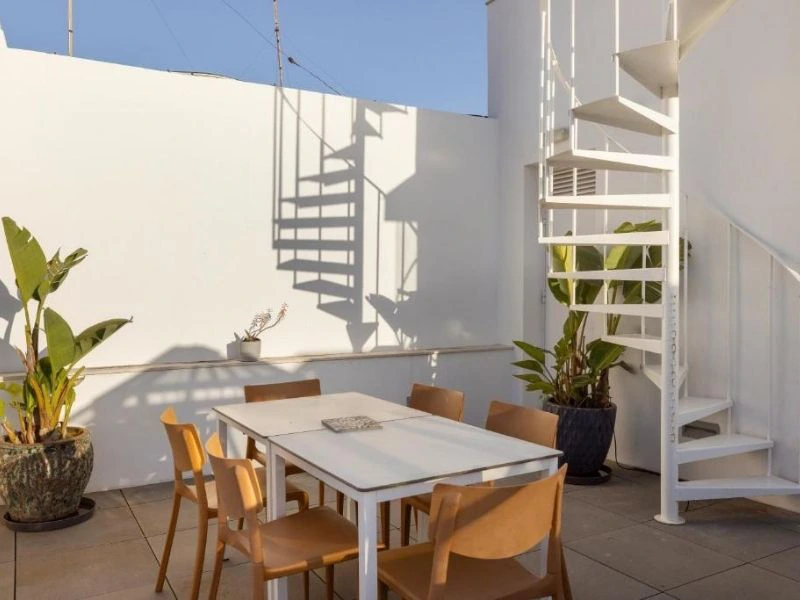 Terrasse des Apartments in Cadiz, Spanien