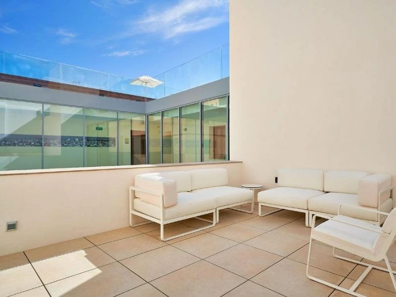 Terrasse des Apartments in Cadiz, Spanien