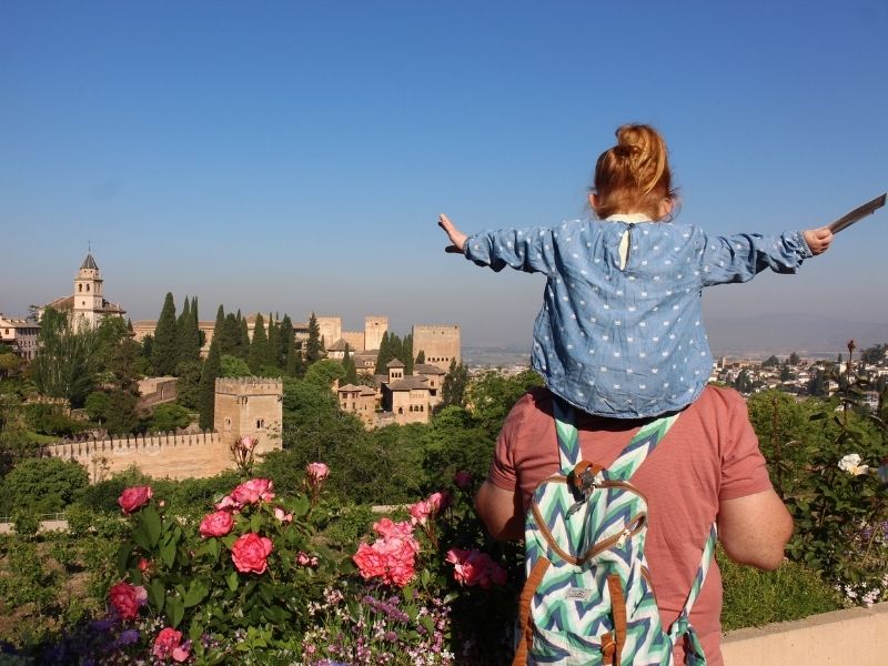 Aussichtspunkt auf die Alhambra in Granada, Spanien