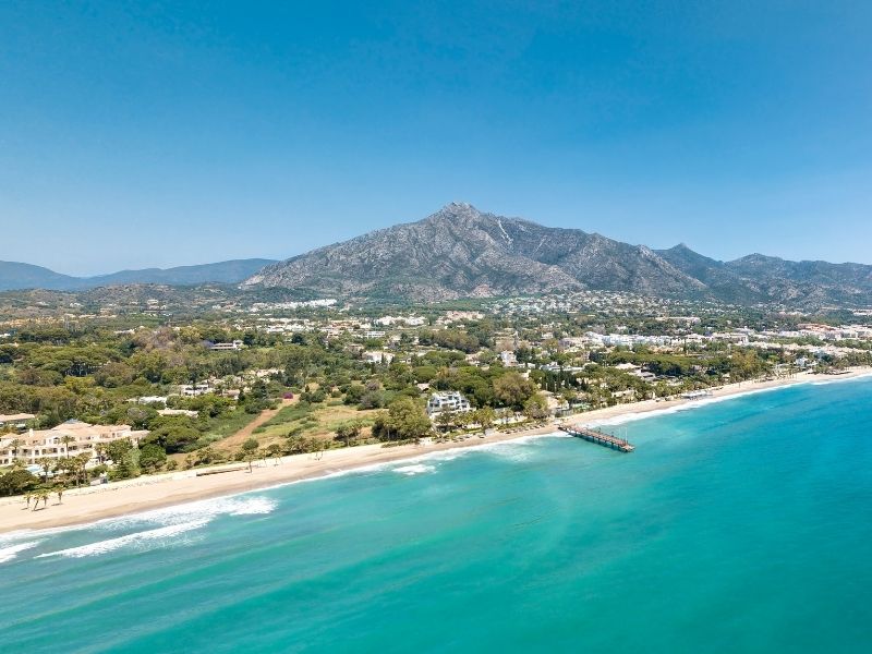 Blick auf die Küste von Marbella, Spanien