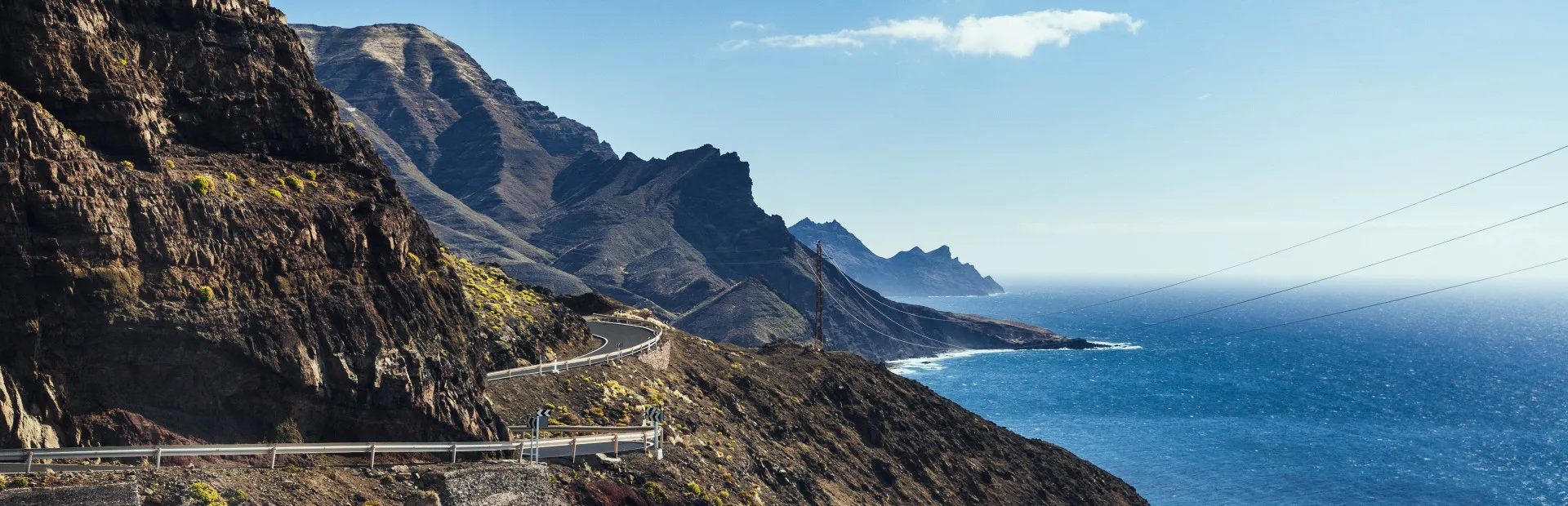 Straße entlang der Küste, Kanaren, Spanien