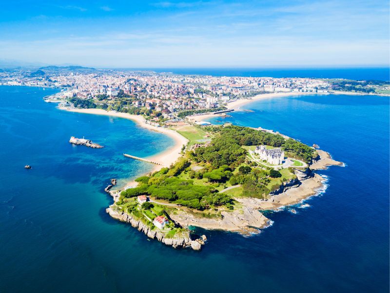 Blick auf Santander, Spanien