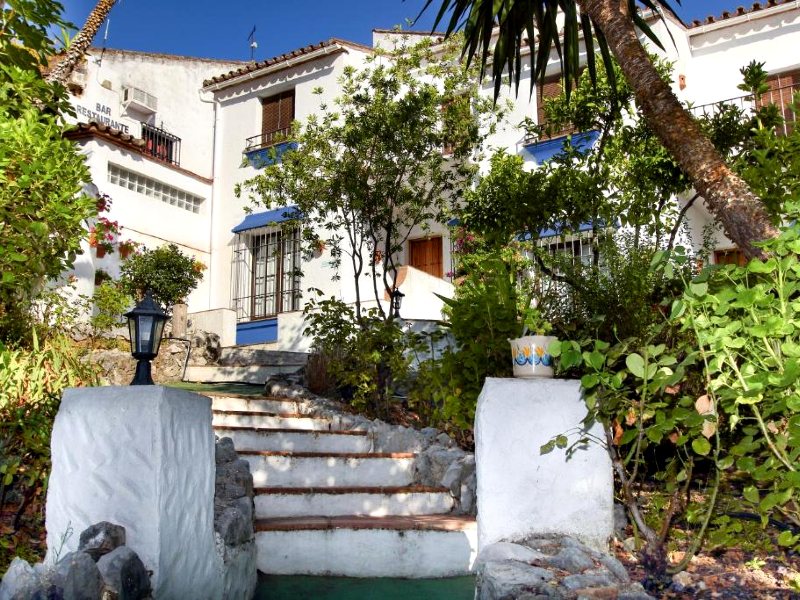 Blick auf ein Haus in Montejaque, Spanien