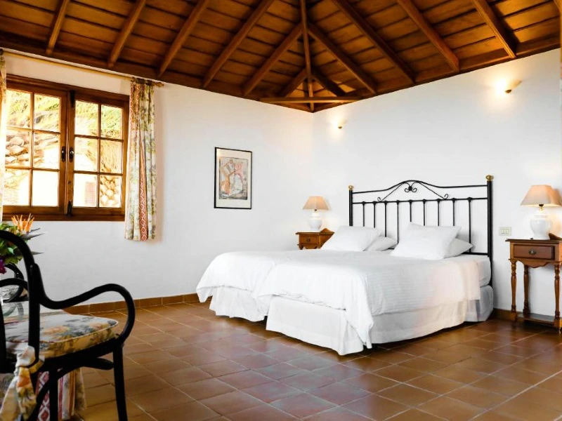 Schlafzimmer der Unterkunft in La Palma, Spanien