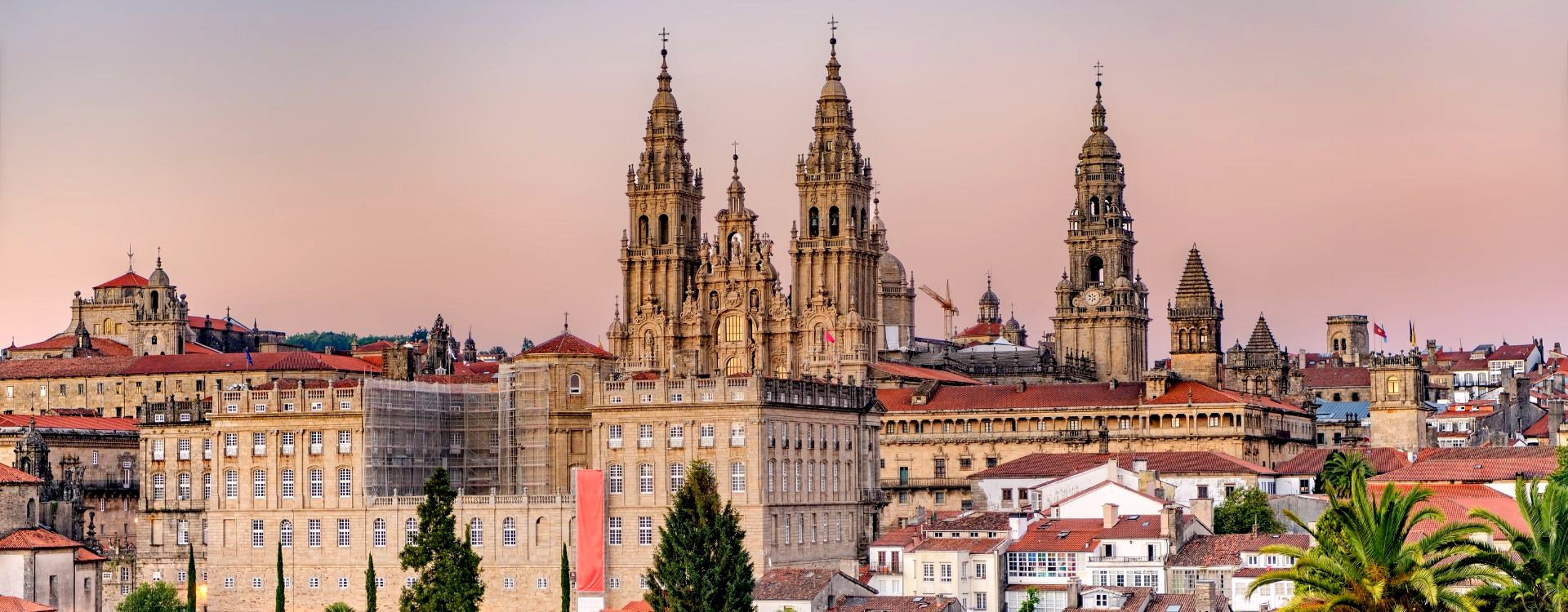 Blick auf die Stadt Santiago de Compostela, Spanien