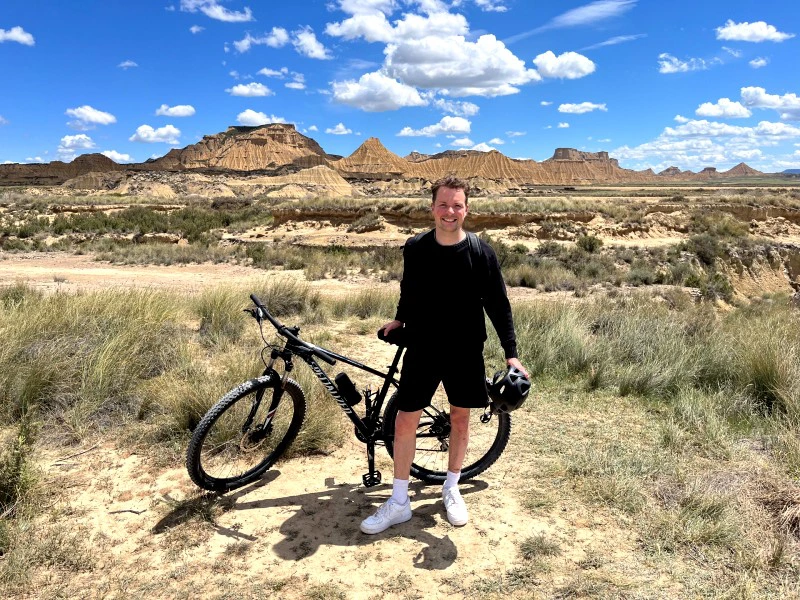 Fahrradtour durch die Bardenas Reales, Spanien