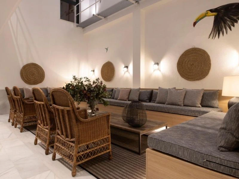 Sitzecke beim Apartment in Cadiz, Spanien