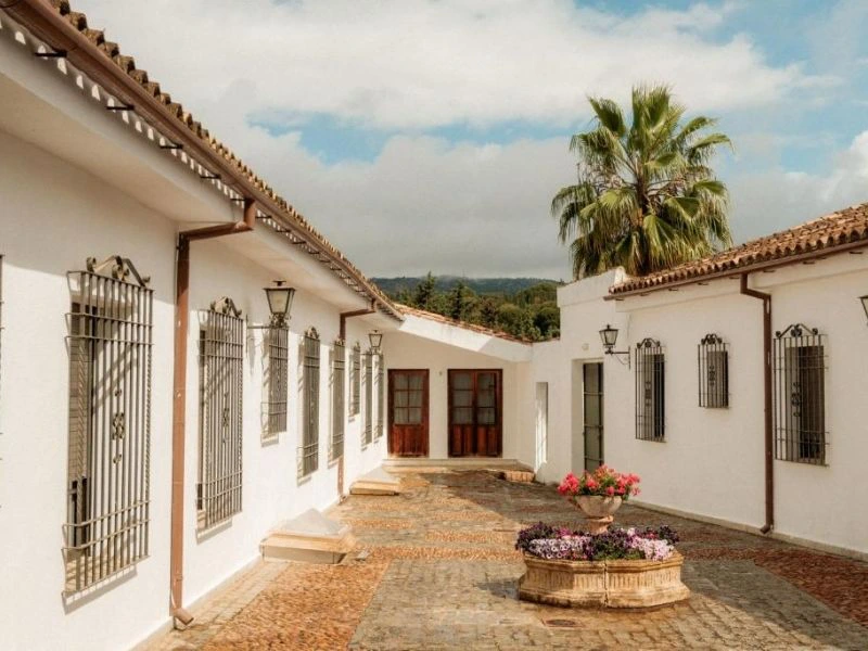 Blick auf die Unterkunft außerhalb vom Zentrum Cordobas, Spanien