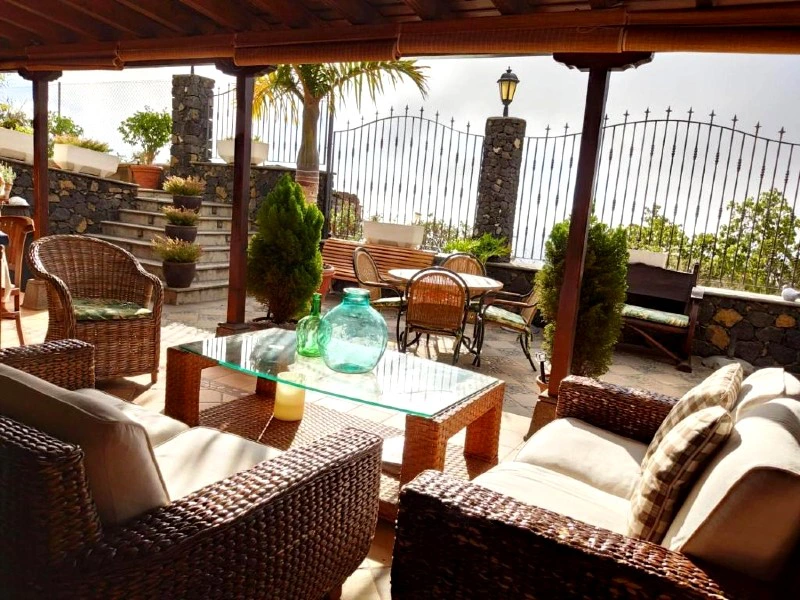 Aufenthaltsraum der Unterkunft in La Palma, Spanien