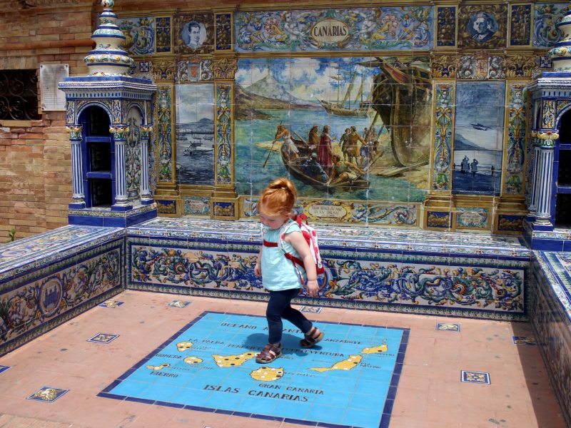 Kind in Sevilla, Spanien