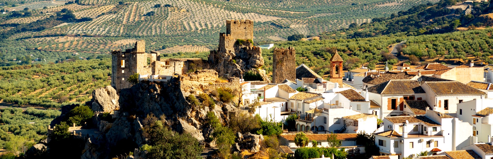 Blick auf Zuheros, Priego de Cordoba, Spanien