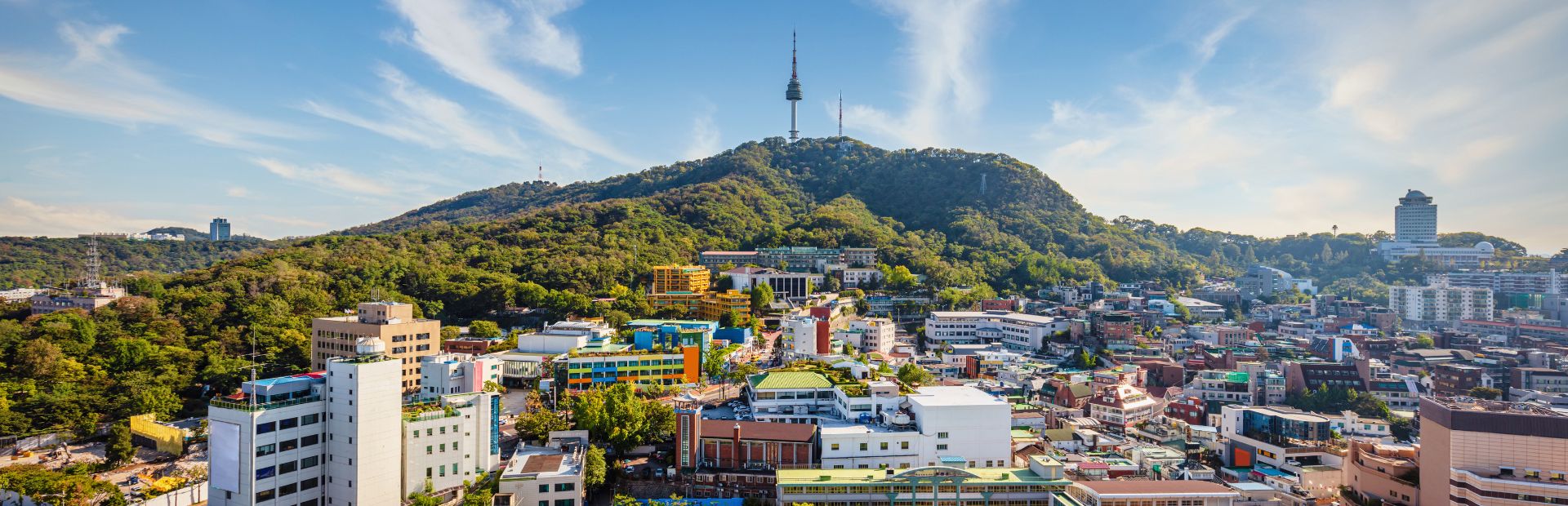 Stadtturm von Seoul auf einem Berg, Südkorea