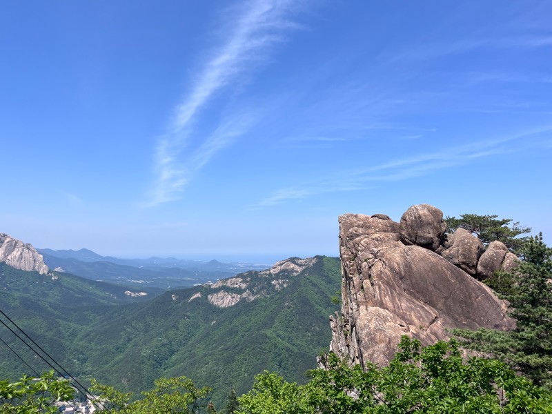 Weite Landschaft in Sokcho, Südkorea