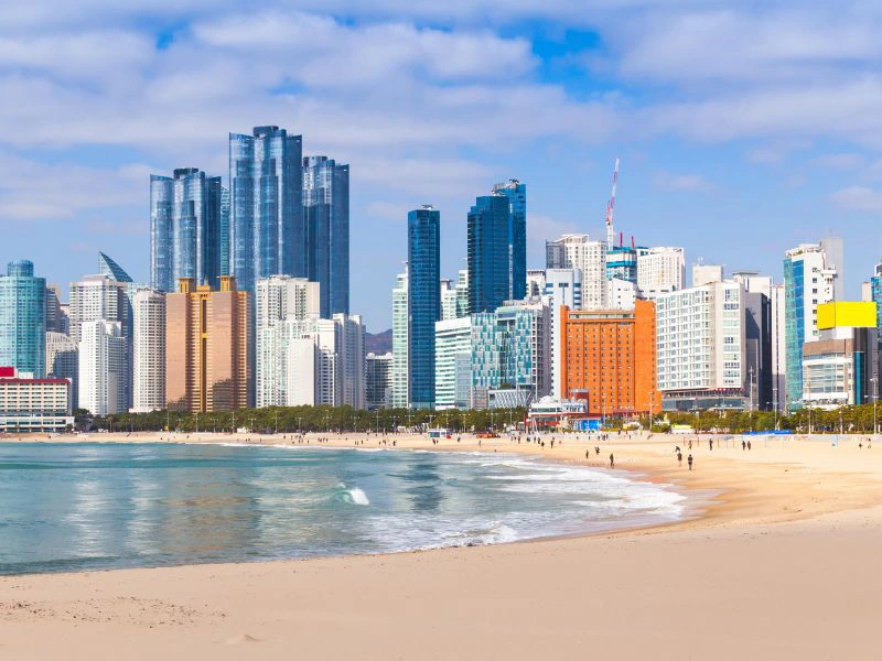 Haeundae Beach in Busan, Südkorea