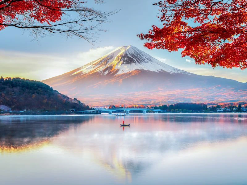 Blick auf den Mount Fuji in Japan
