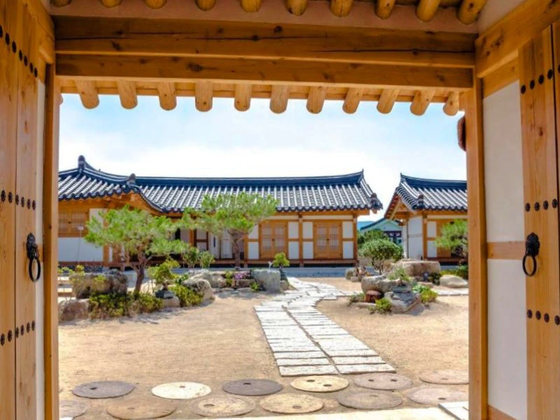 Traditionelles Hanok in Gyeongju, Südkorea