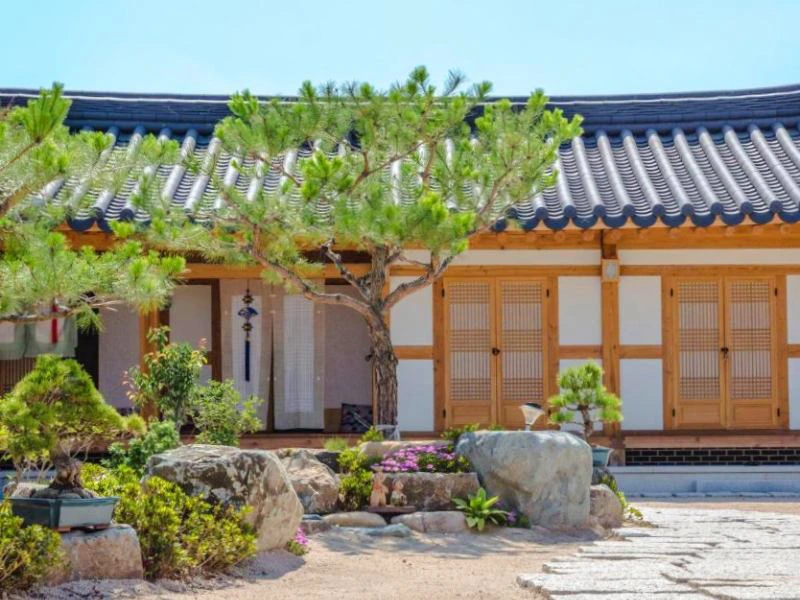 Traditionelles Hanok in Gyeongju, Südkorea