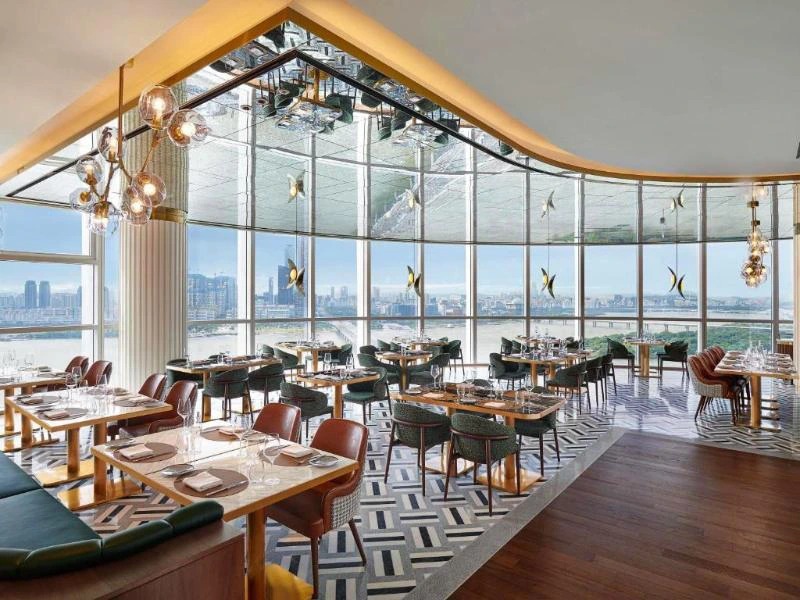 Restaurant im komfortablen Hotel in Seoul, Südkorea