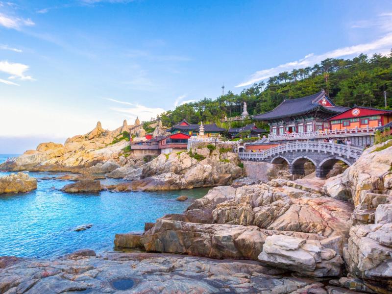 Tempel am Meer von Busan, Südkorea
