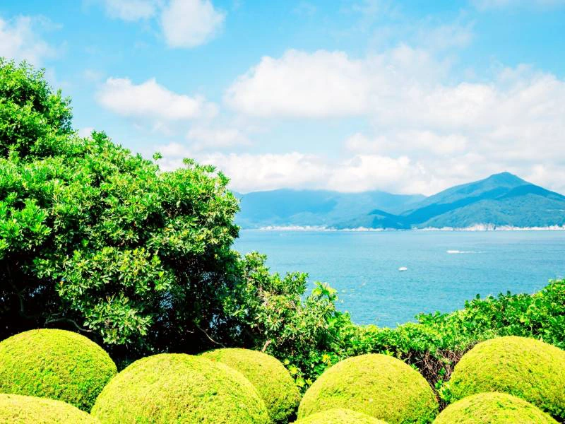 Aussicht auf die Küste der Insel Geoje in Südkorea