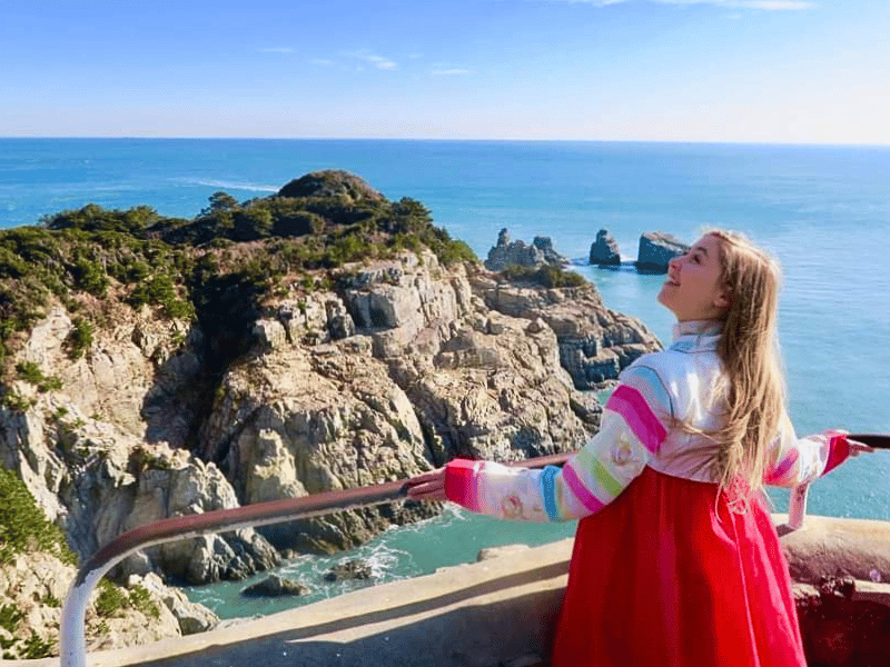 Ausblick aufs Meer von Oedo Island, Südkorea