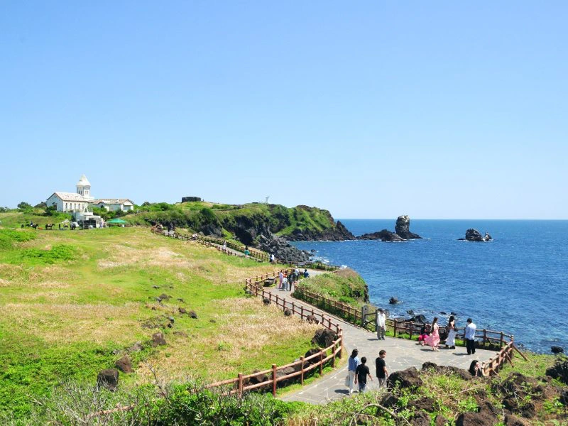 Wandern auf dem Olle Trail auf Jeju Island, Südkorea