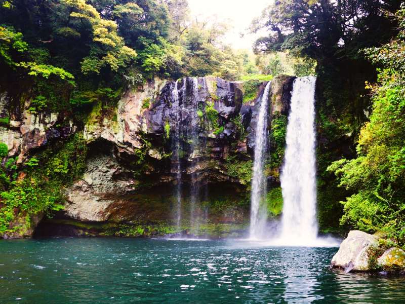 Wasserfall auf Jeju, Südkorea