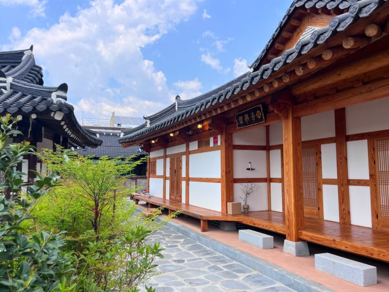 Traditionelles Hanok Haus in Jeonju in Südkorea
