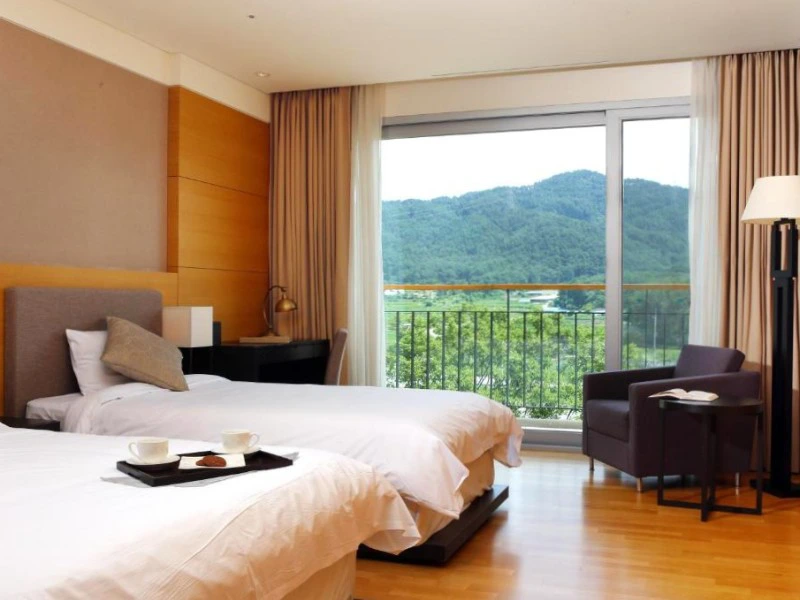 Hotelzimmer im Jirisan Nationalpark, Südkorea