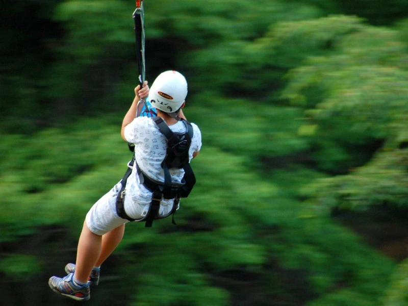 Zipline im Jirisan Nationalpark, Südkorea