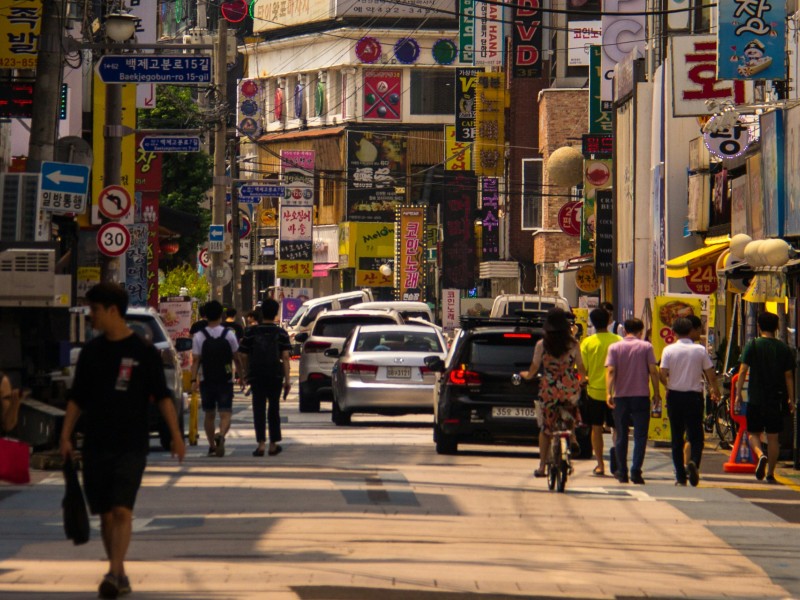 Straßenszene in Seoul, Südkorea
